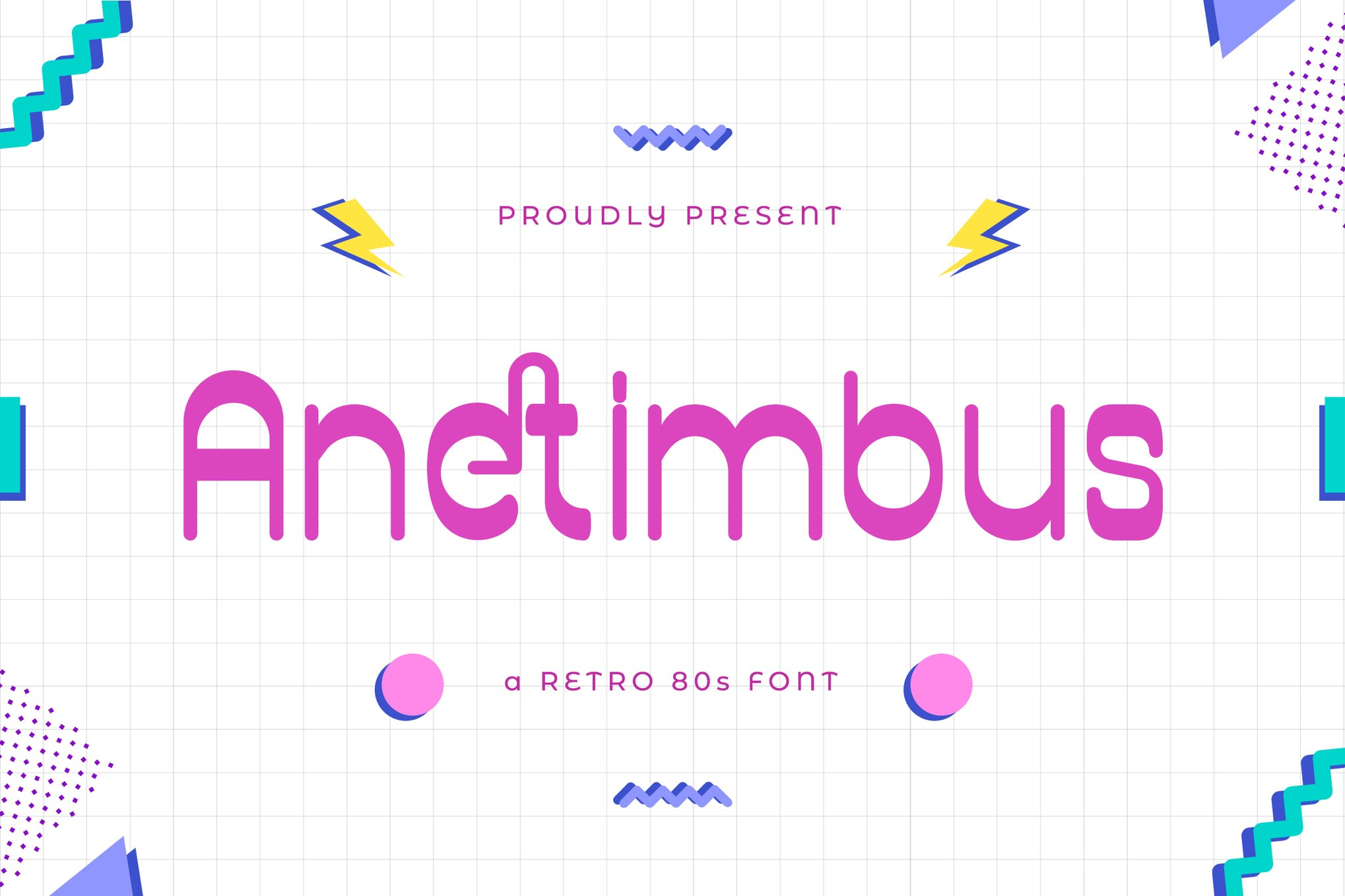 Anetimbus - Retro Memphis Font
