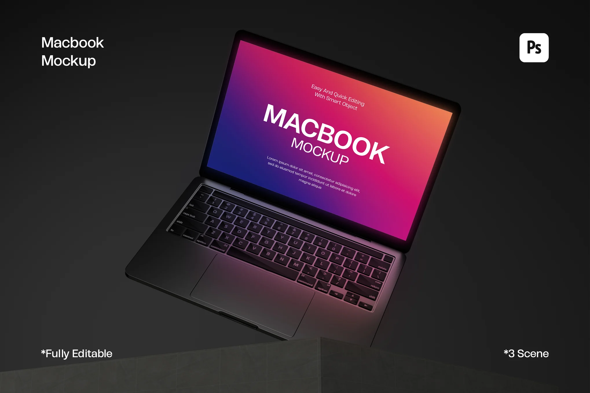 Angled MacBook Mockup