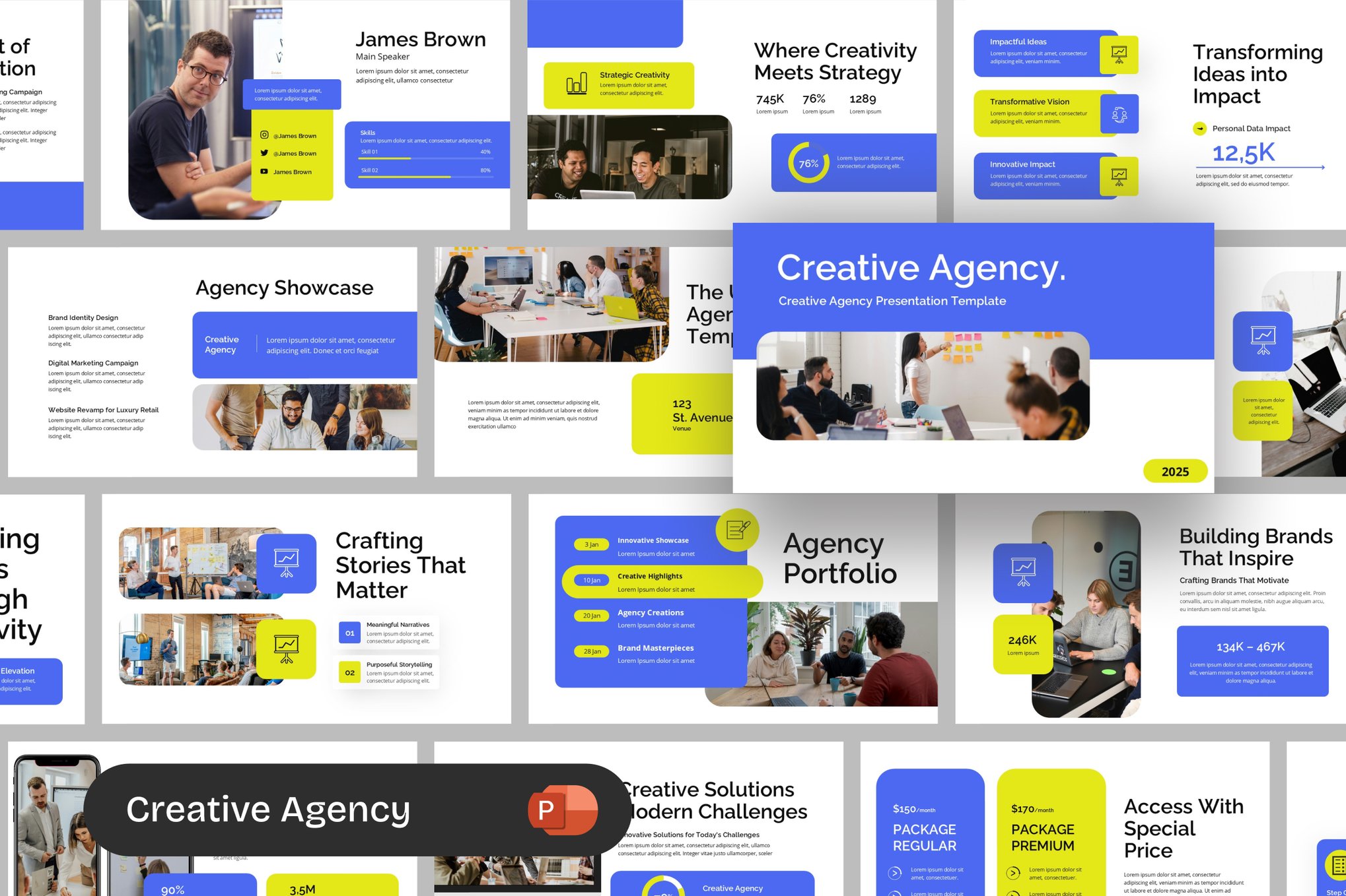 Animated Creative Agency PowerPoint Template