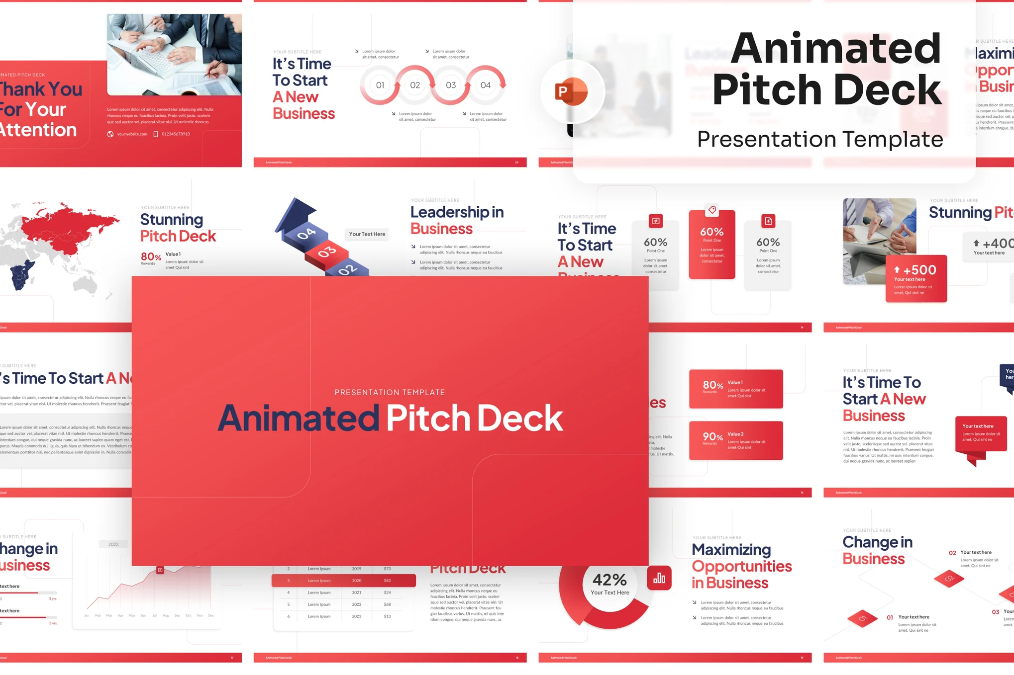 Animated Pitch Deck PowerPoint Template