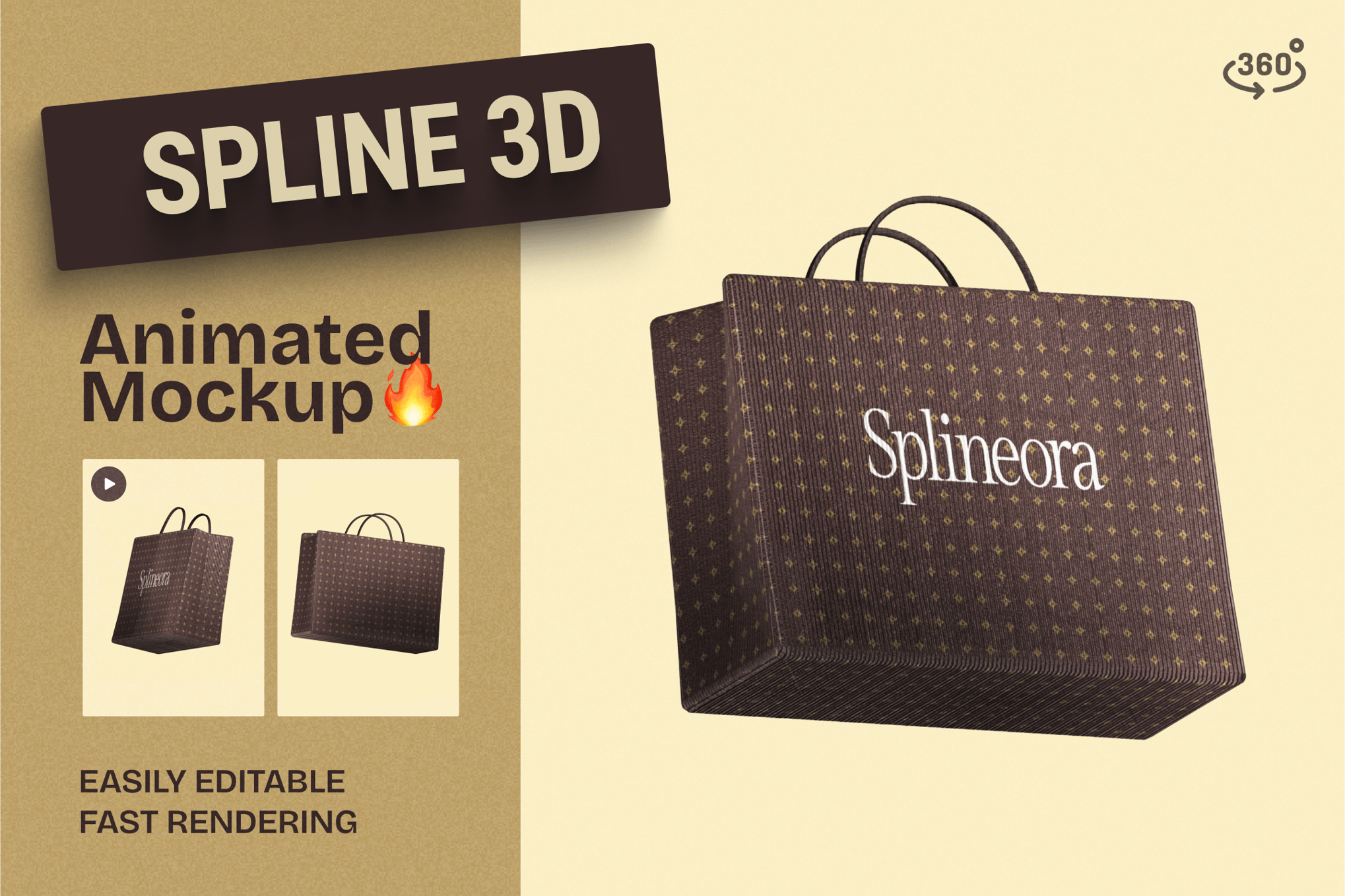 Animated Shopping Bag Mockup