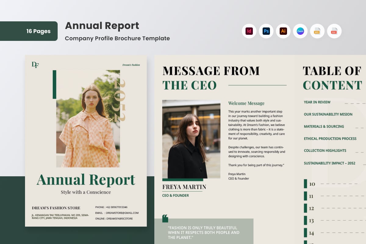 Annual Report Brochure InDesign Template