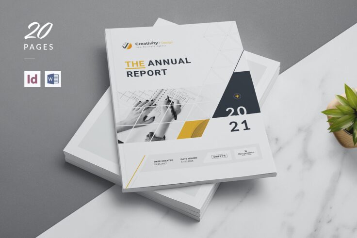 View Information about Annual Report Template for Word & INDD