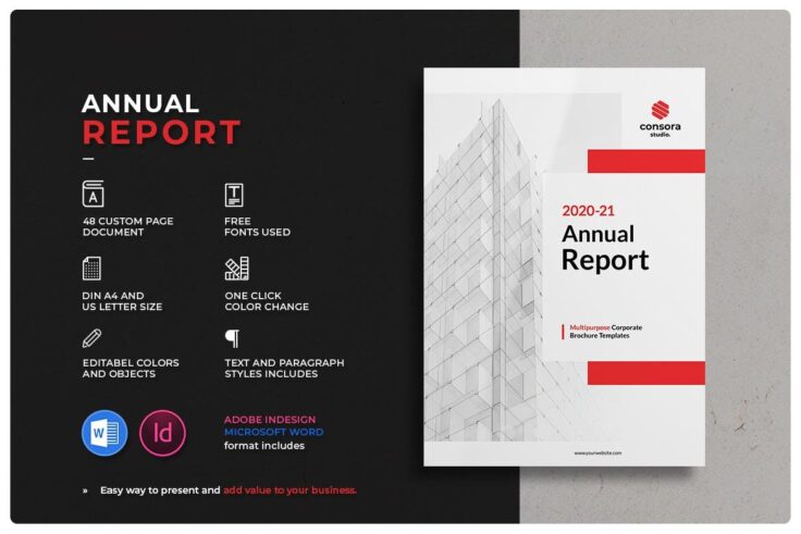 View Information about Annual Report Template Word & InDesign