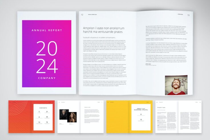 View Information about Annual Report With Clear Reduced Design