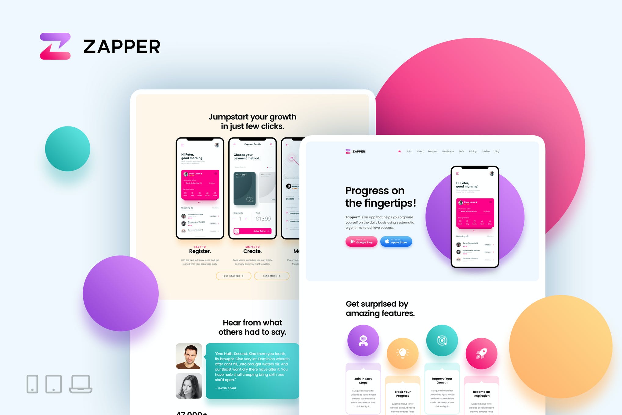50 Best App Landing Page Templates 2021 Design Shack