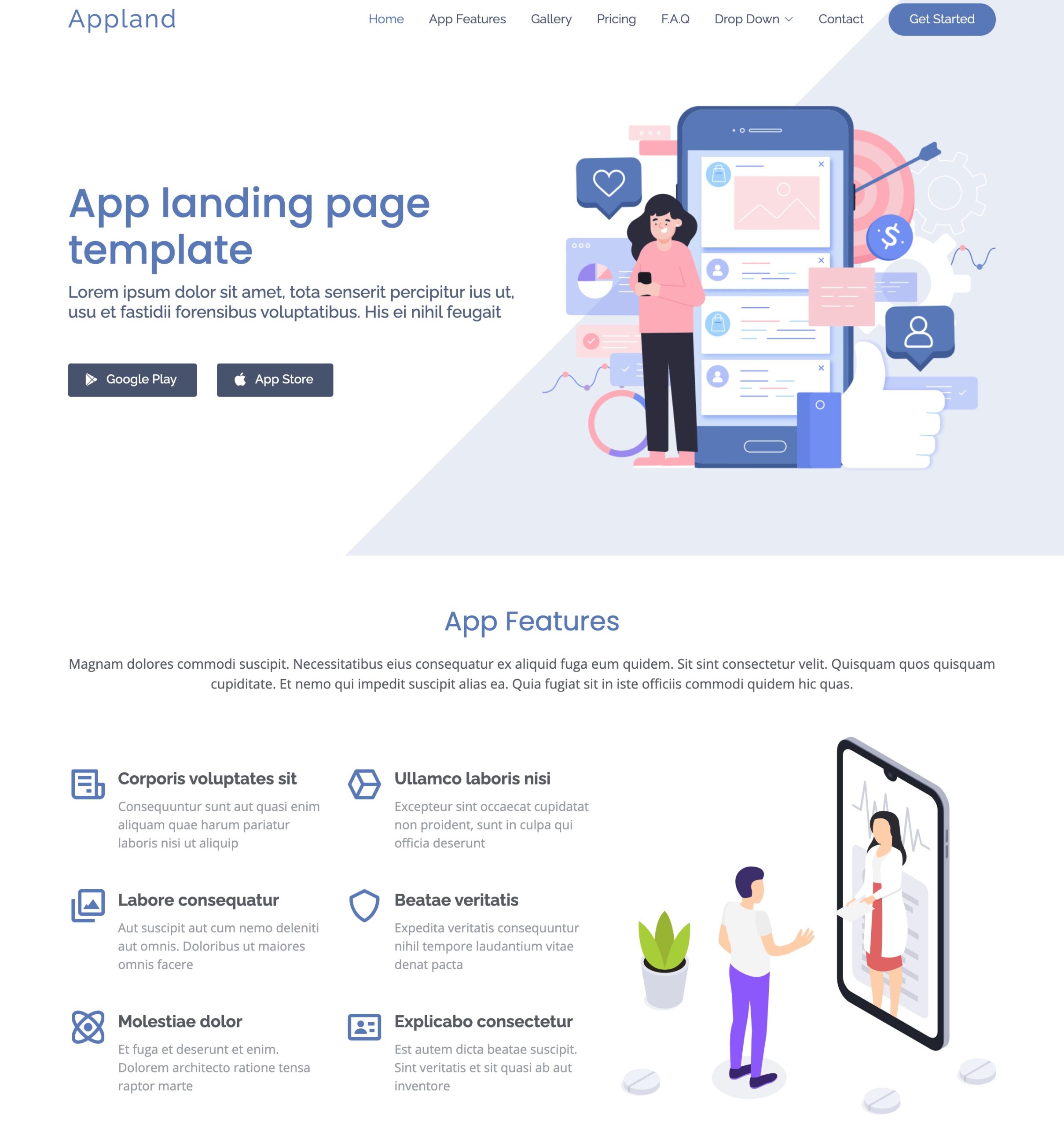50 Best App Landing Page Templates 2021 Design Shack