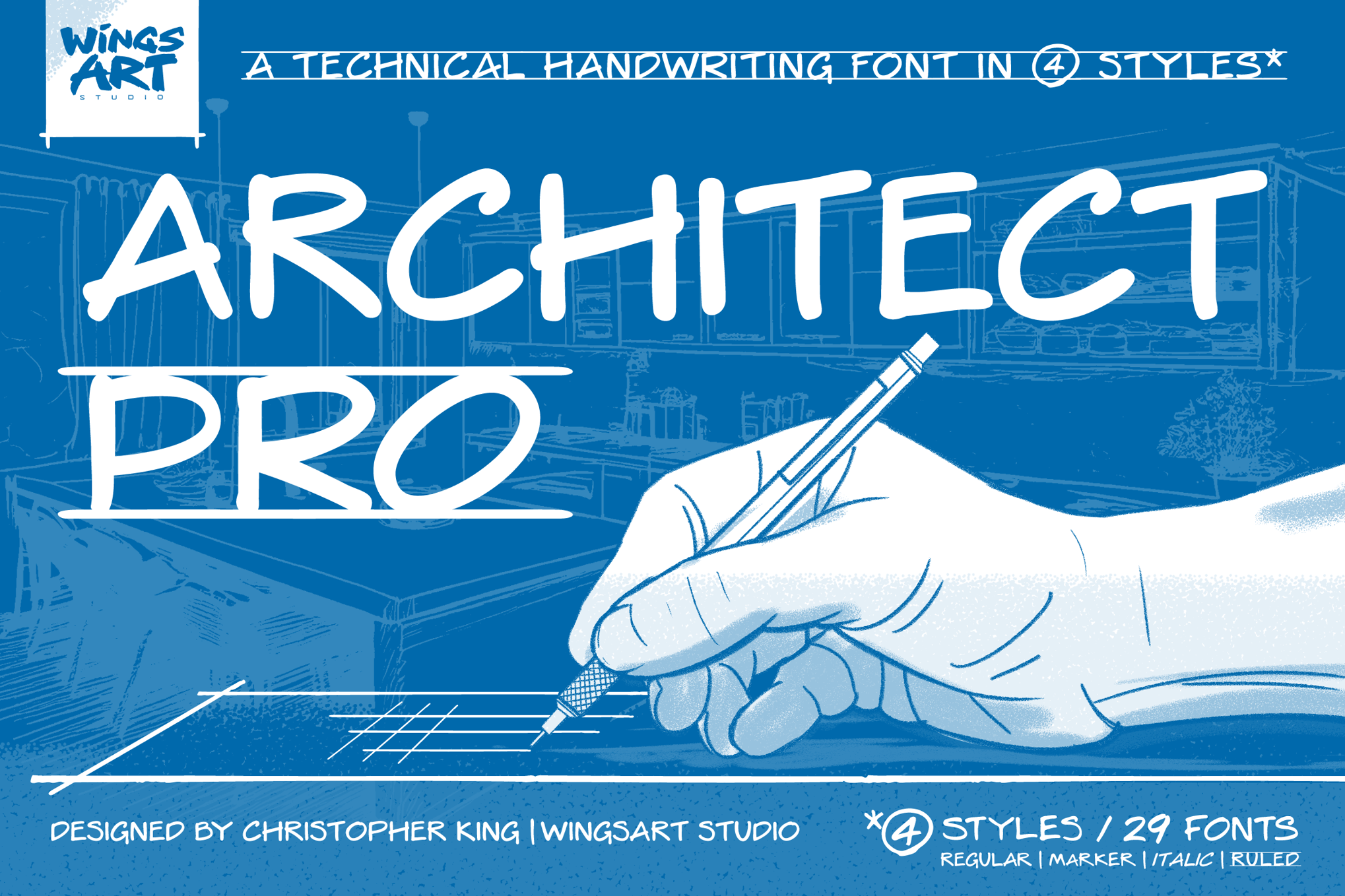Architect Pro - Technical Handwriting Font