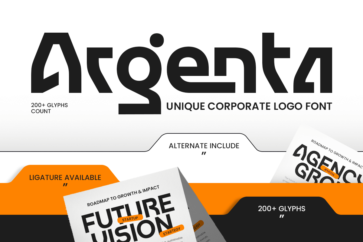 Argenta - Unique Corporate Logo Font