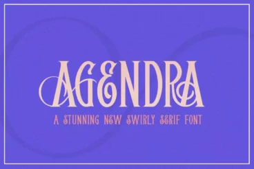 Agendra- Swirly Serif Font