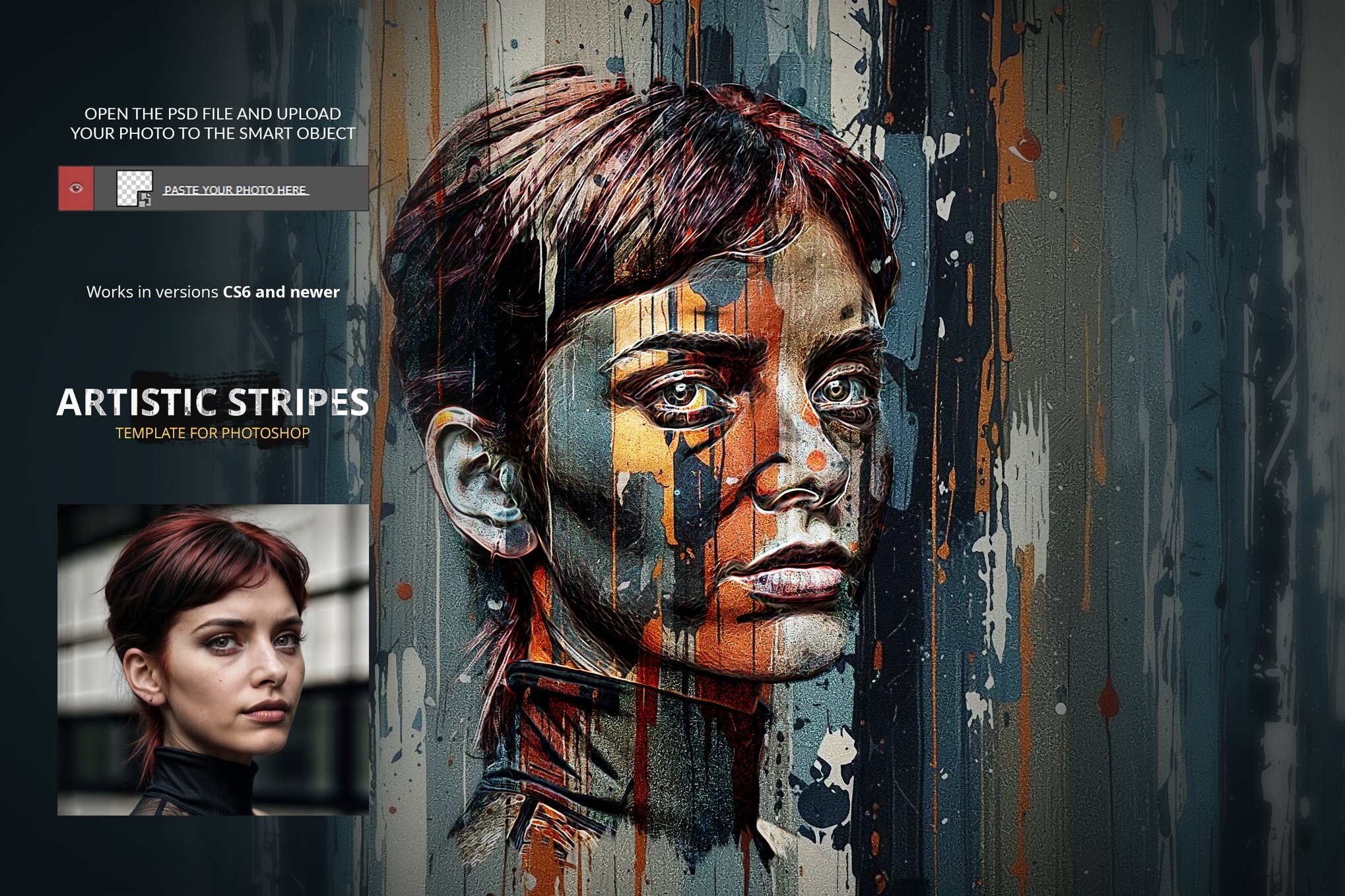 Artistic Stripes Effect PSD Filter