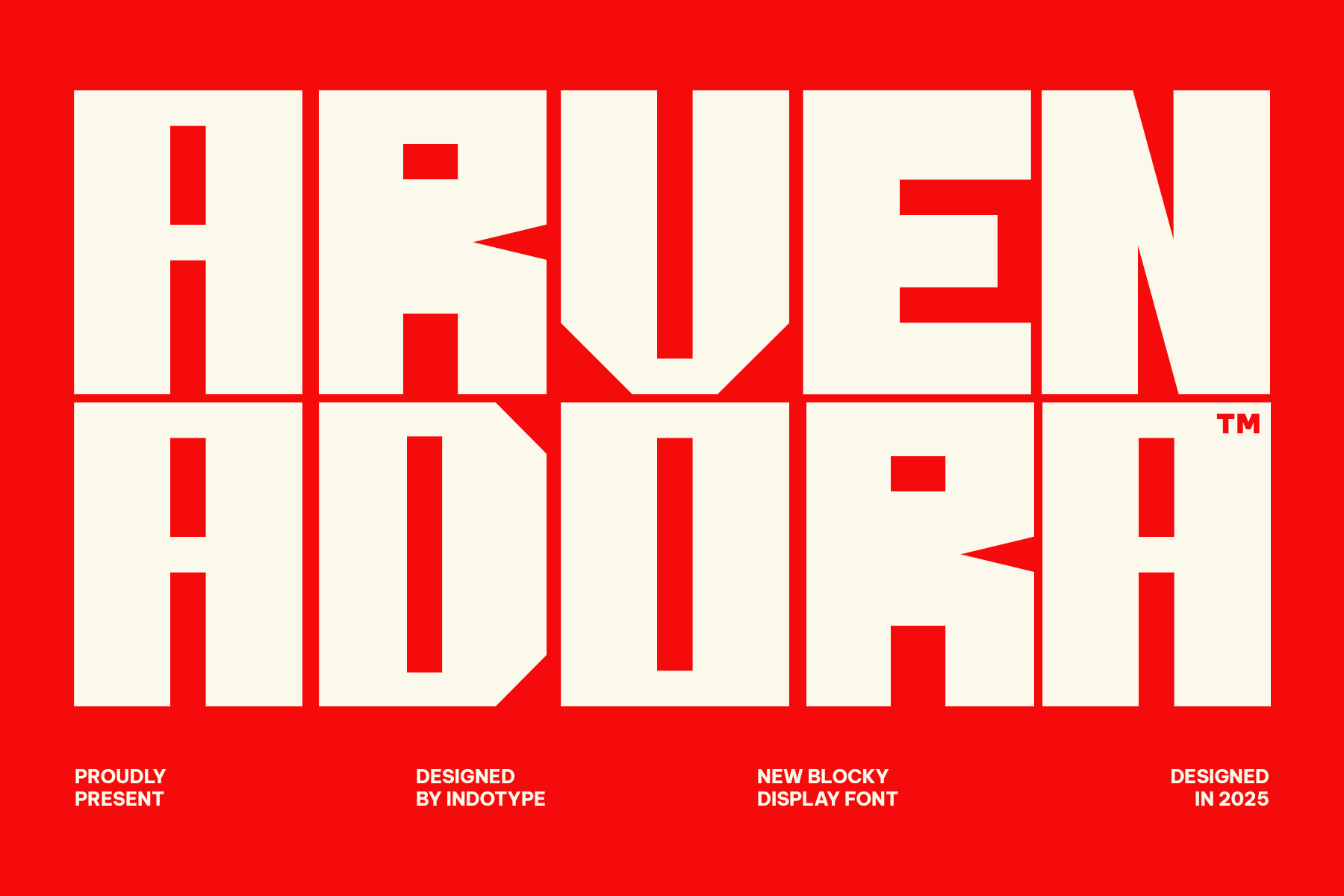 Arvenadora - Blocky Display Font