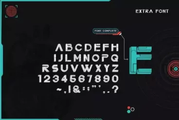 Second alternate image for Astro Cyberpunk Shadow Font