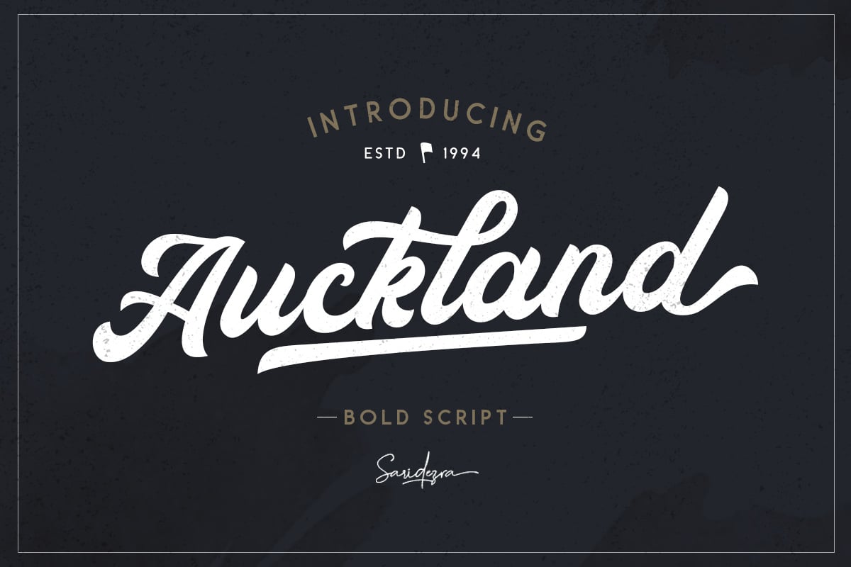 Auckland - Bold Script Australian Font