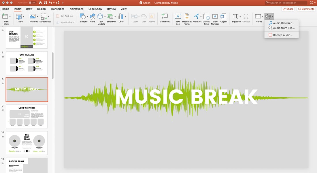 add music to powerpoint