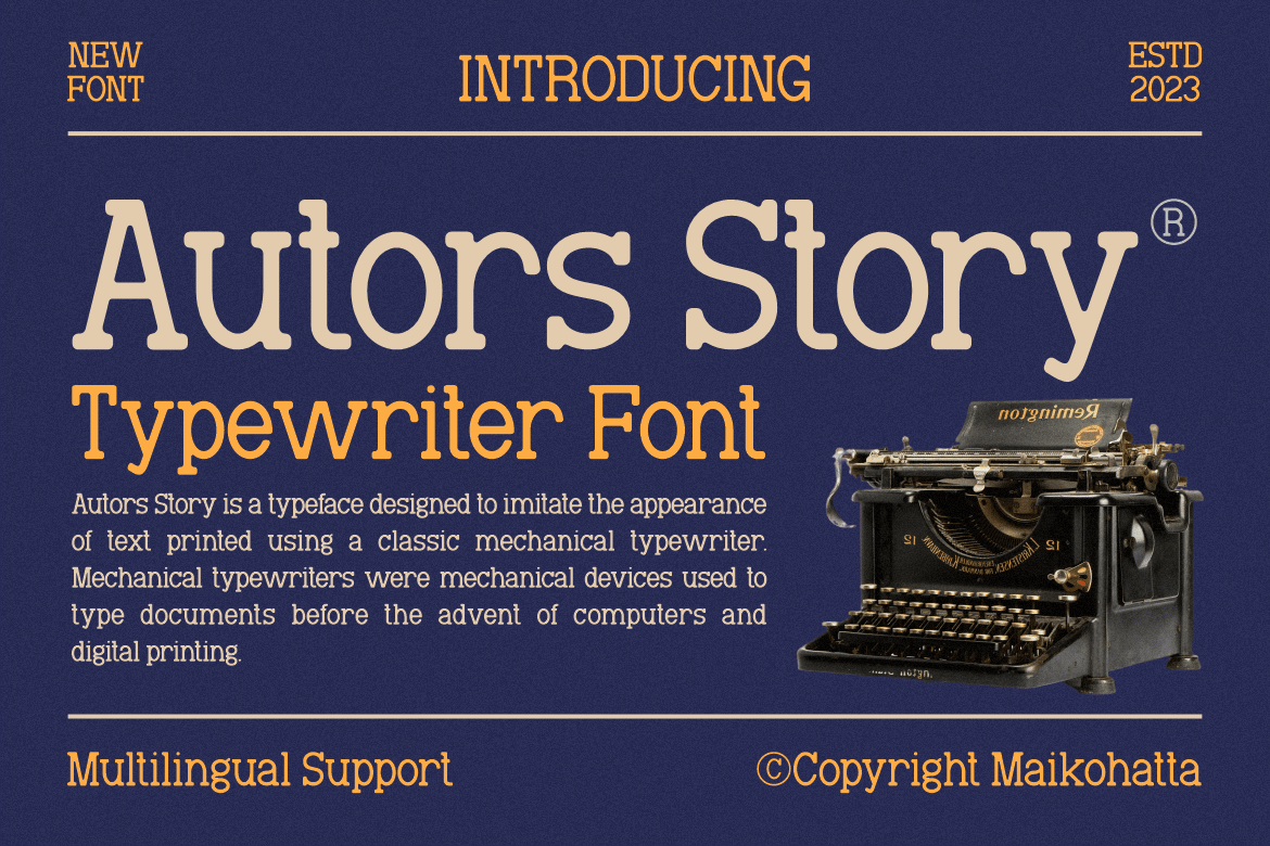 Autors Story - Typewriter Font