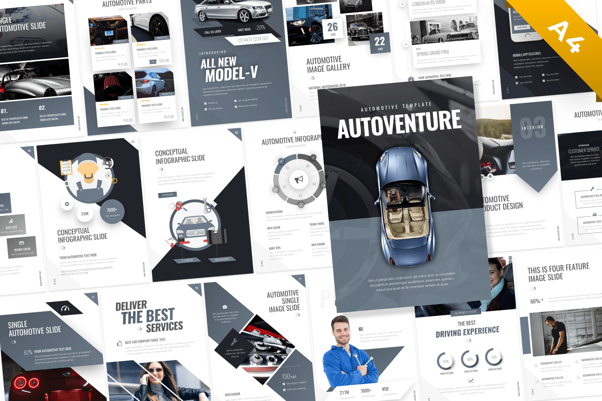 Autoventure - Automotive PowerPoint Flyer Template