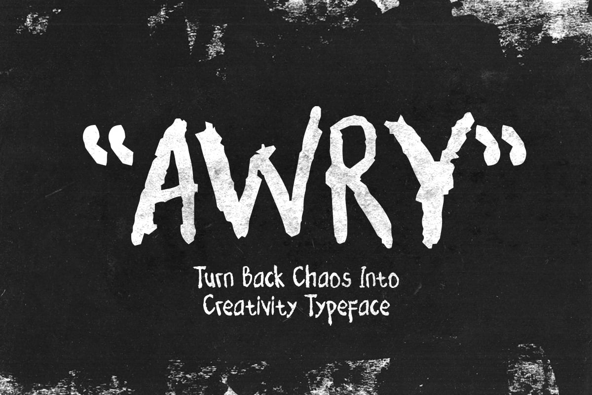 Awry - Unique Imperfect Font
