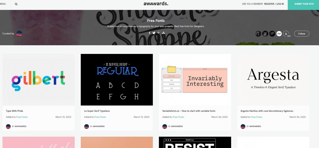 awwwards 폰트