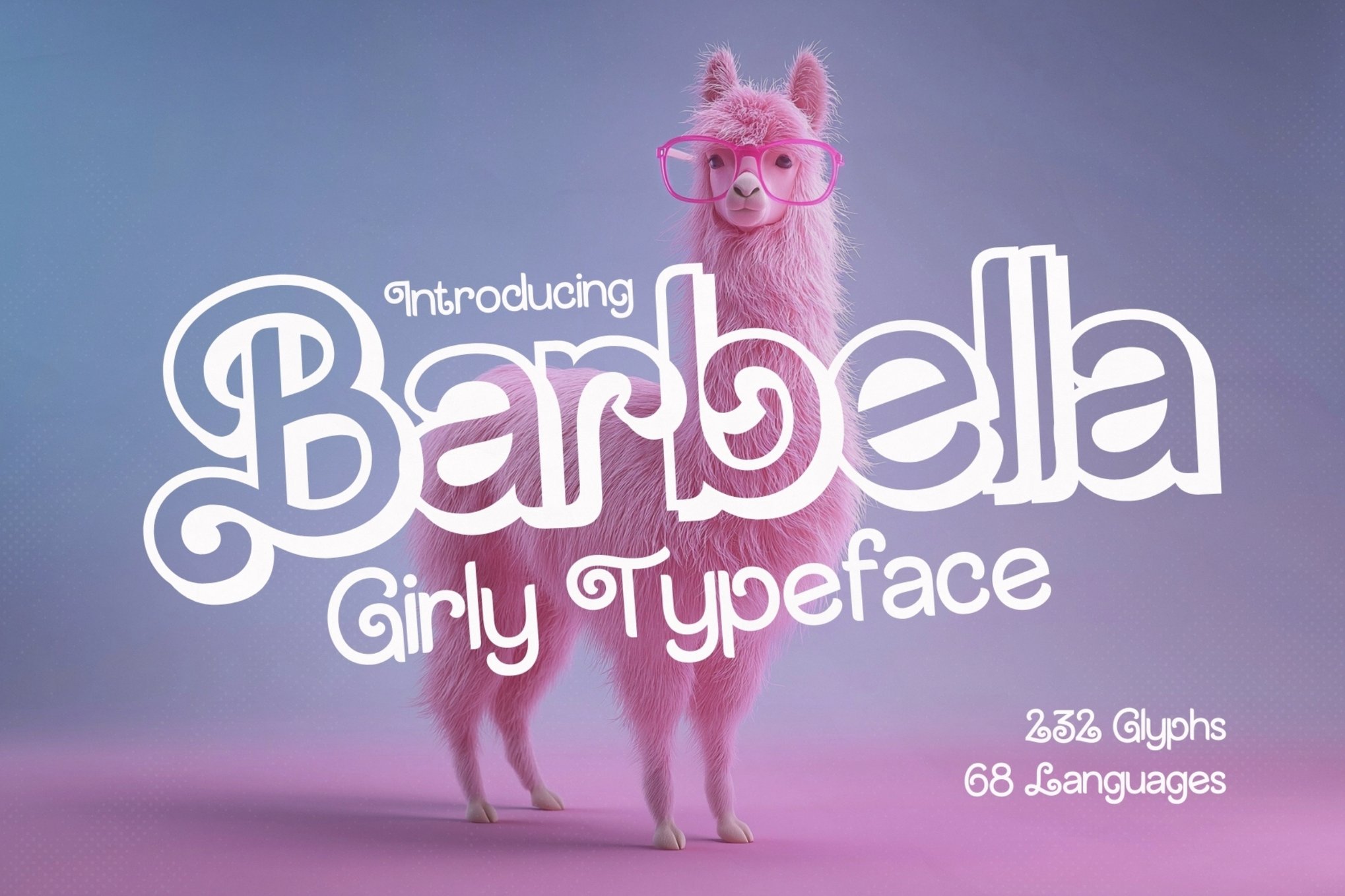 Barbella - Girly Shadow Font