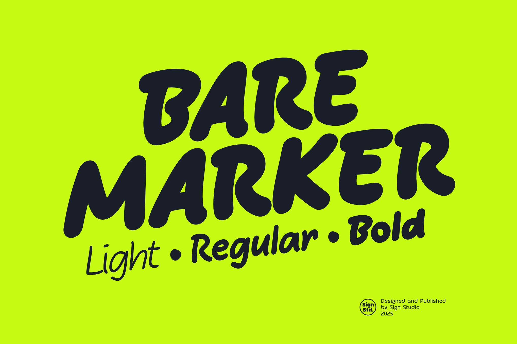 Bare Marker - Creative Marker Font