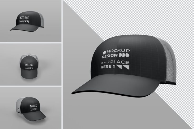 View Information about Baseball & Trucker Hat Mockup