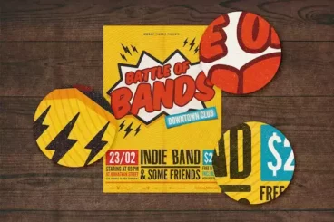 Second alternate image for Battle of Bands Poster Flyer Template