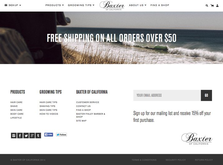 baxter 15 Tips for Creating a Great Website Footer design tips 
