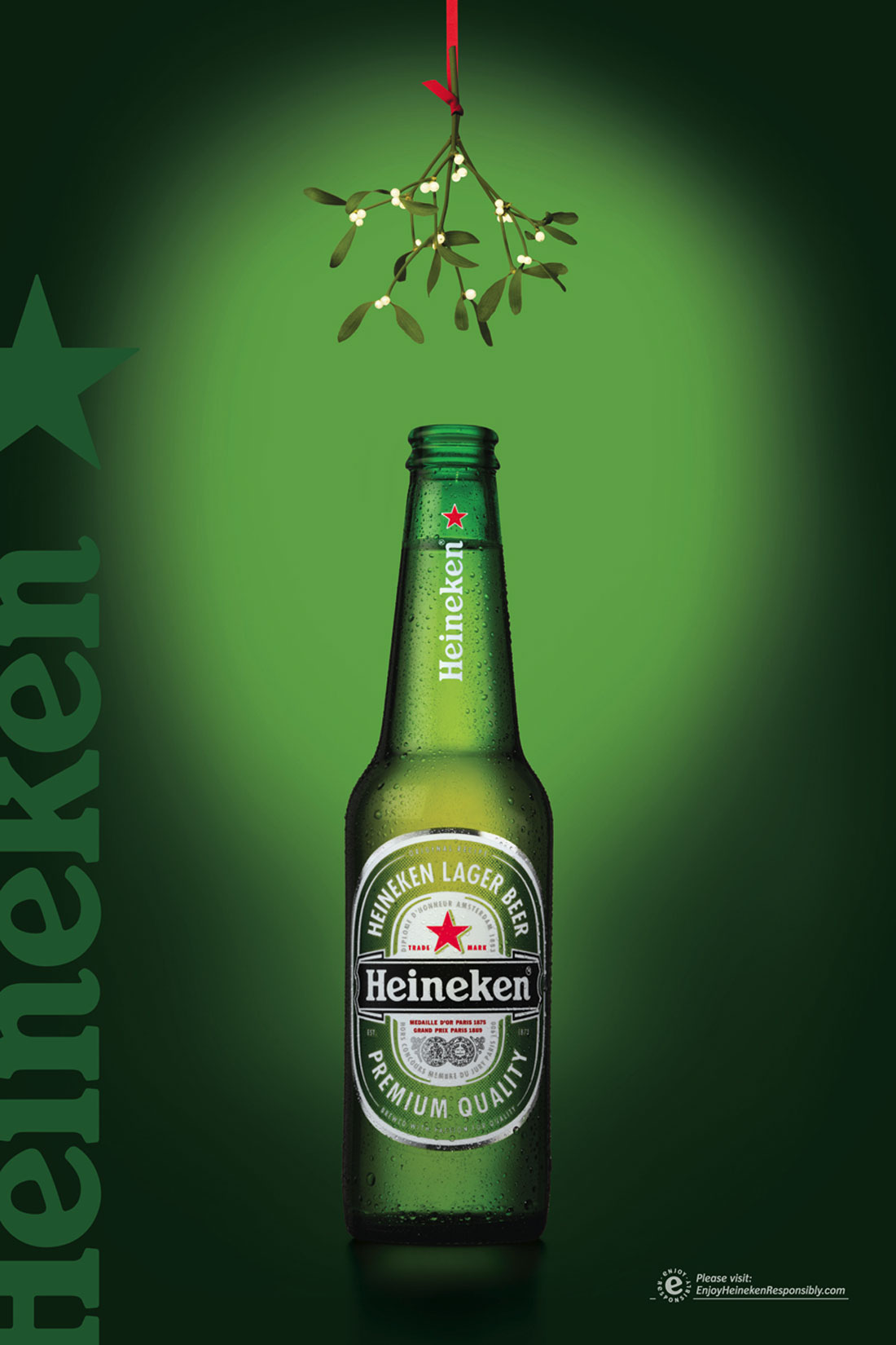 beer-mistletoe 25 Clever and Funny Christmas Print Ads design tips 