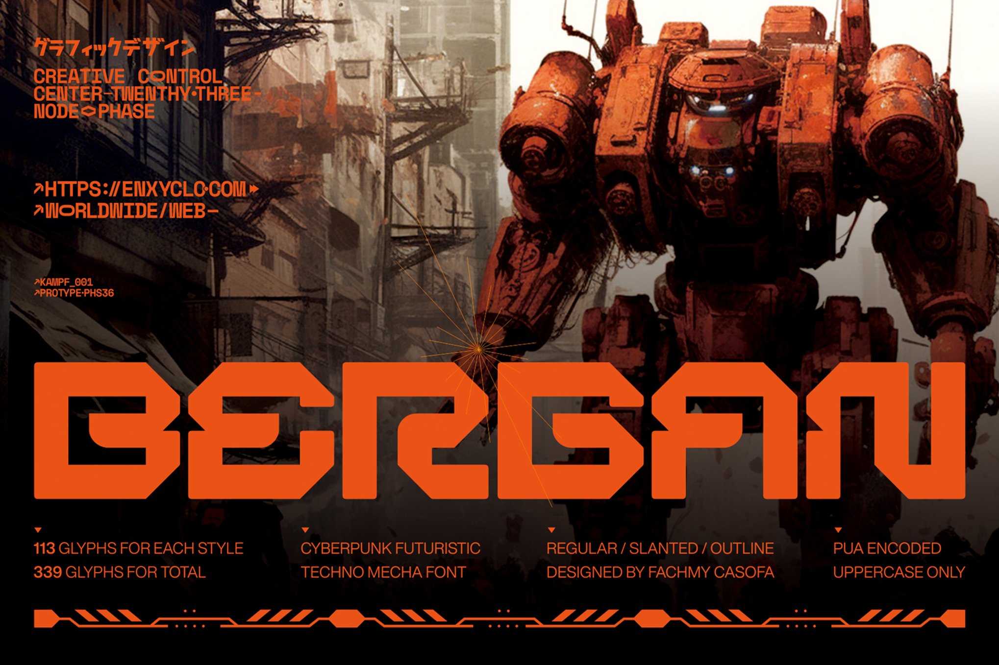 BERGAN - Cyberpunk Dystopian Font