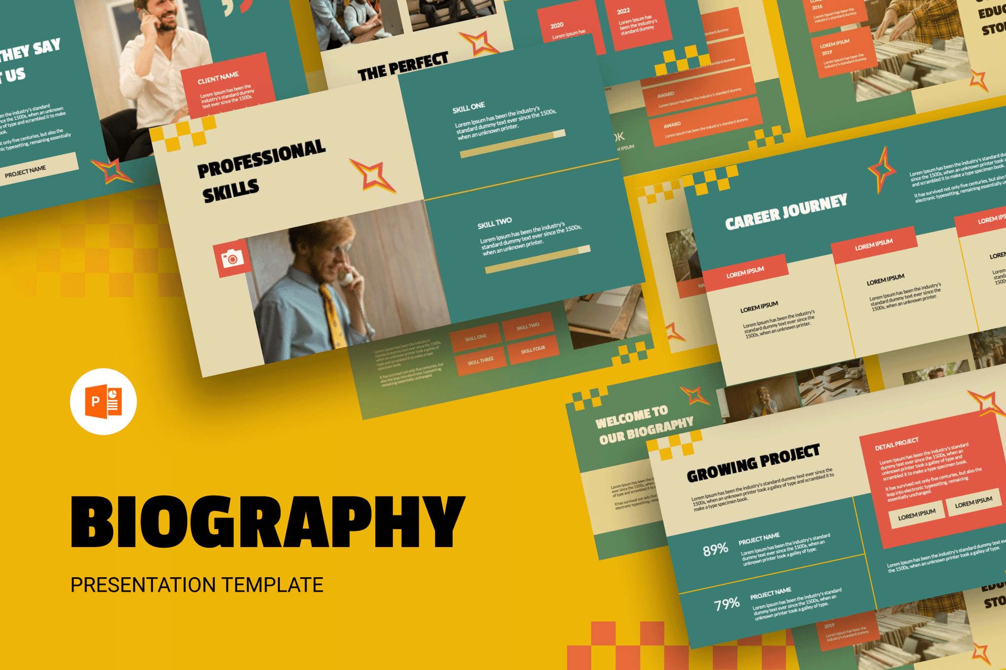 Biography Presentation PowerPoint Template