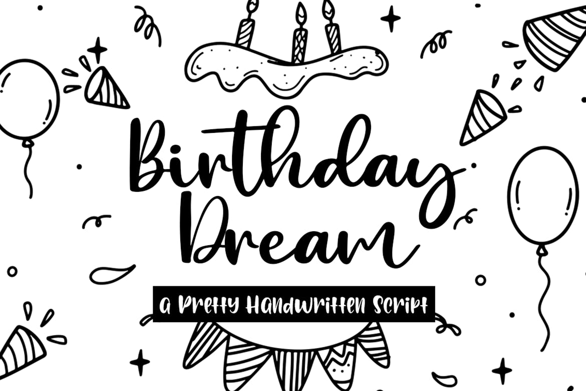 Birthday Dream Creative Handwritten Font