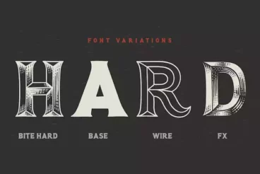 First alternate image for Bite Hard Vintage 3D Font
