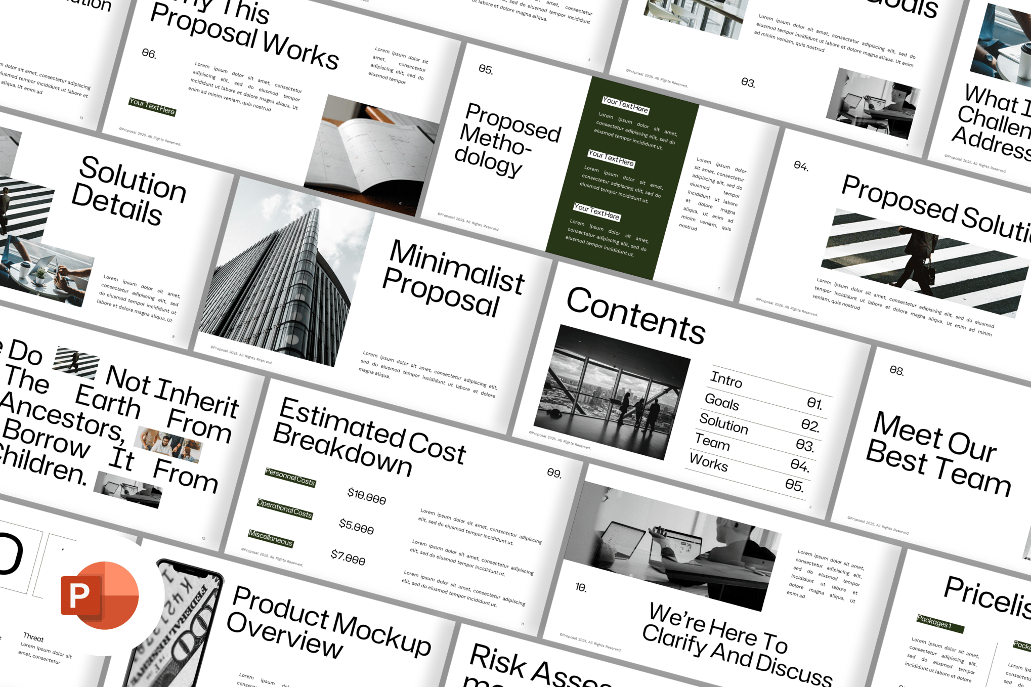 Black & White Pitch Deck Proposal Template