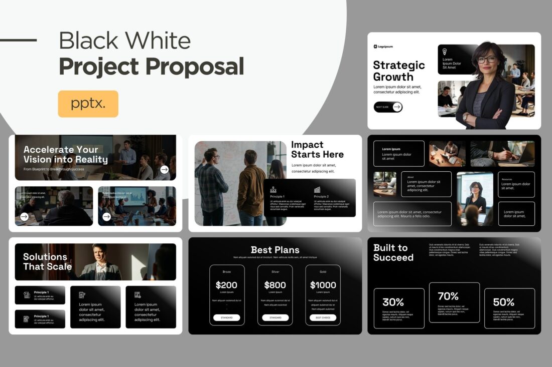 35+ Best Black & White PowerPoint Presentations