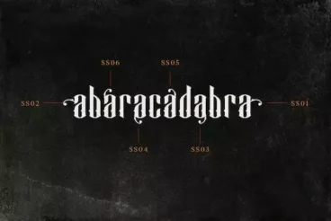 First alternate image for Black Cameo Font