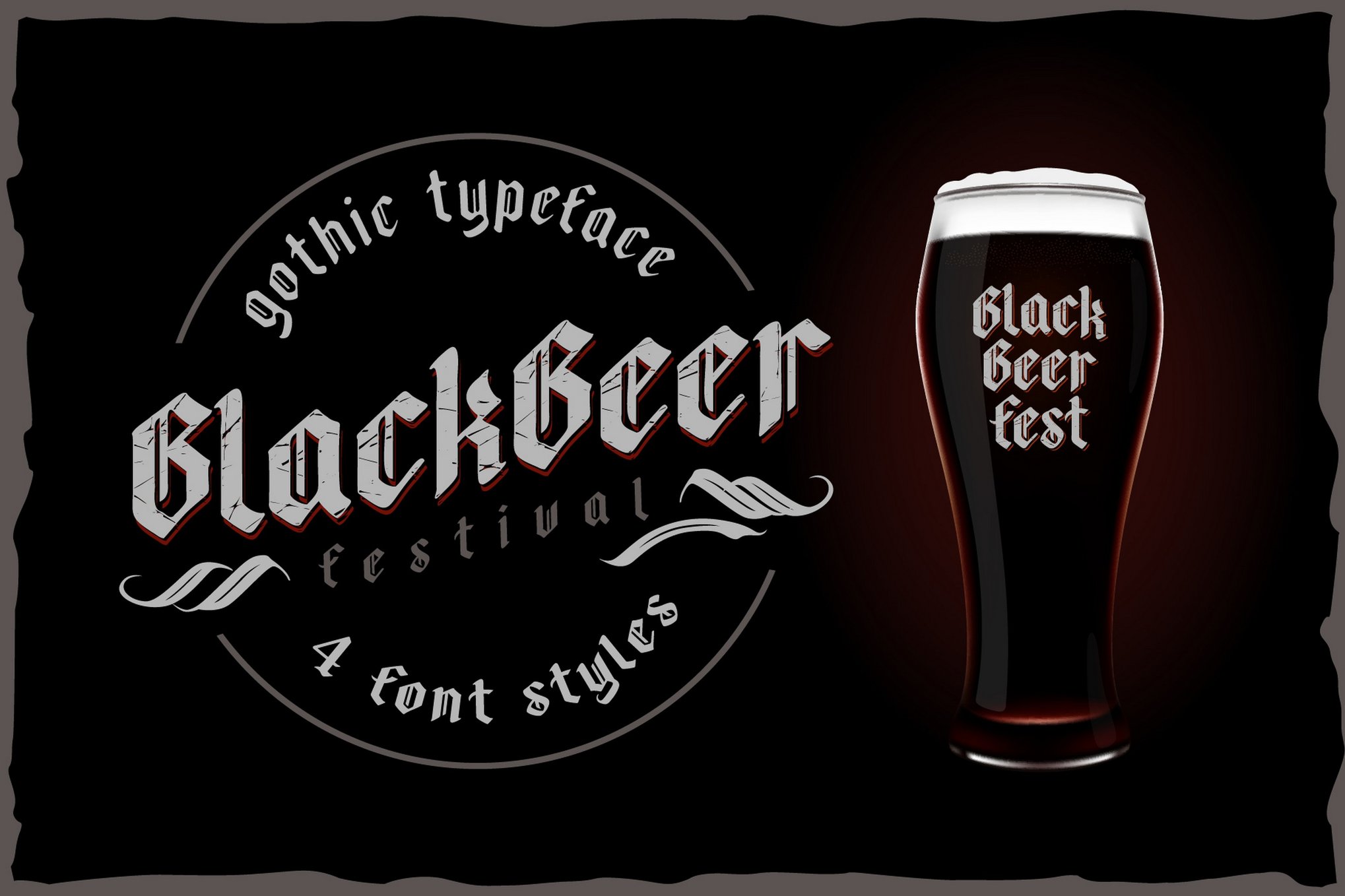 Blackbeer - Strong Gothic Label Font