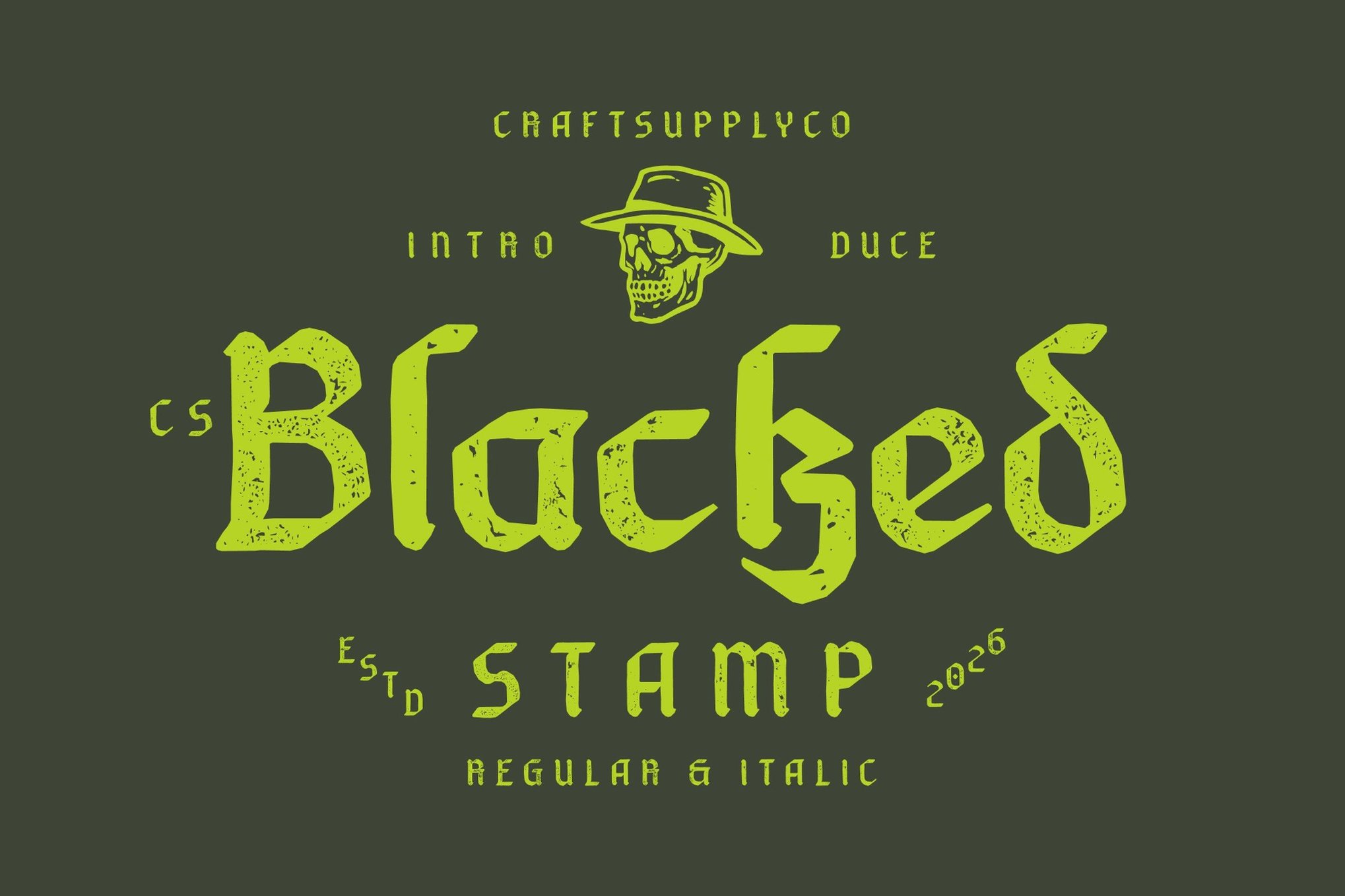 Blacked - Blackletter Stamp Font