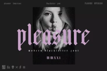 Pleasure Blackletter Font