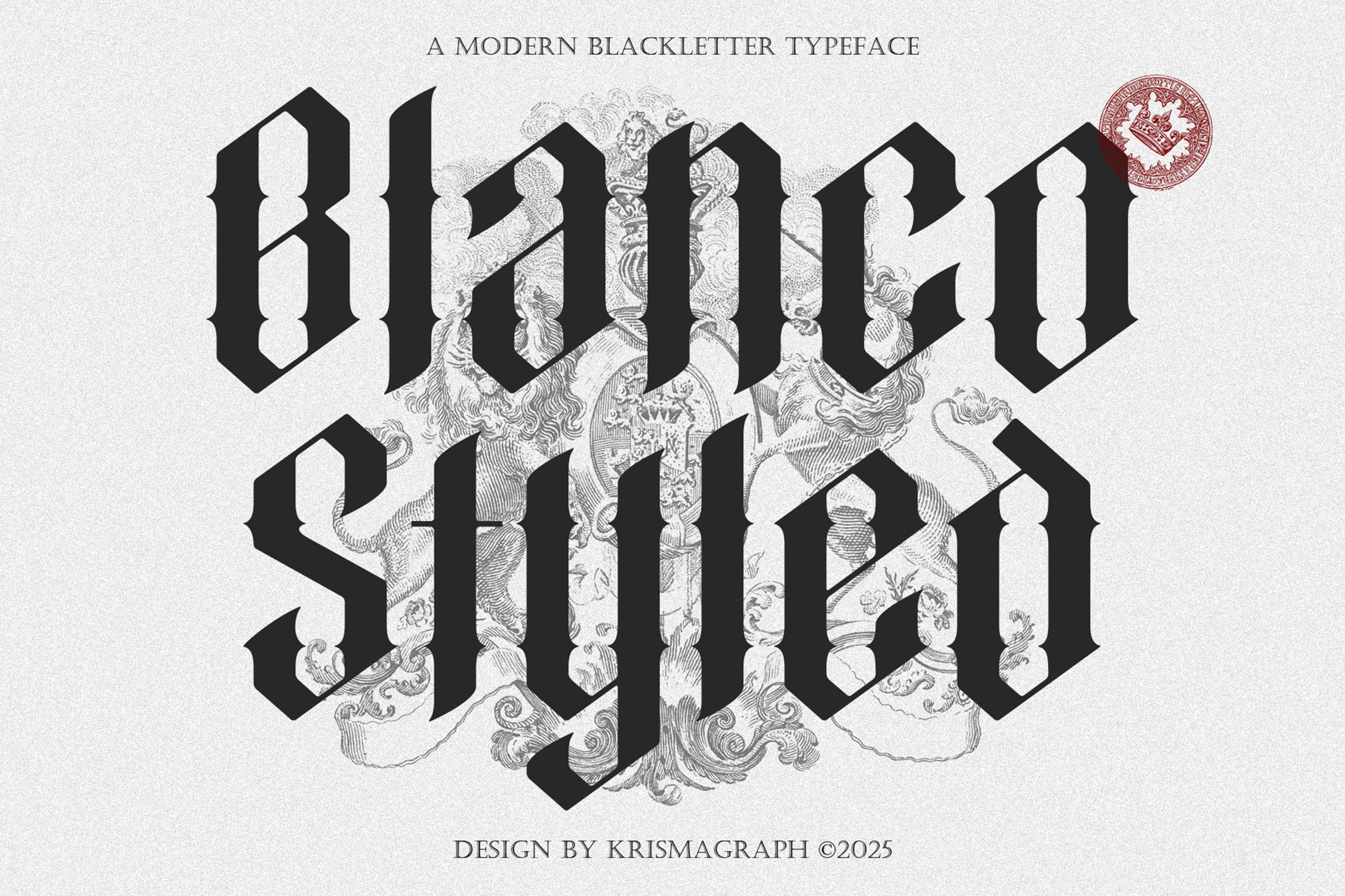 Blanco Styled - Modern Blackletter Tattoo Font