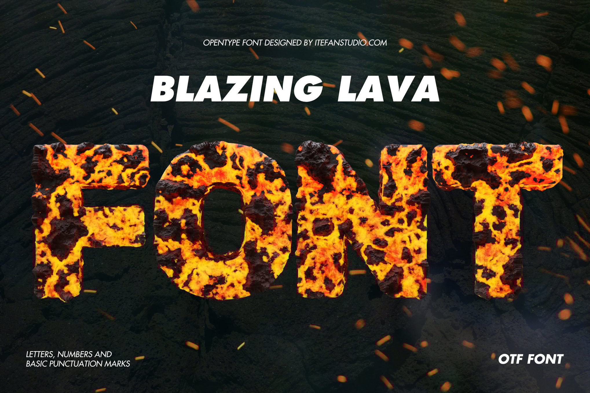 Blazing Lava - Fire Textured Font