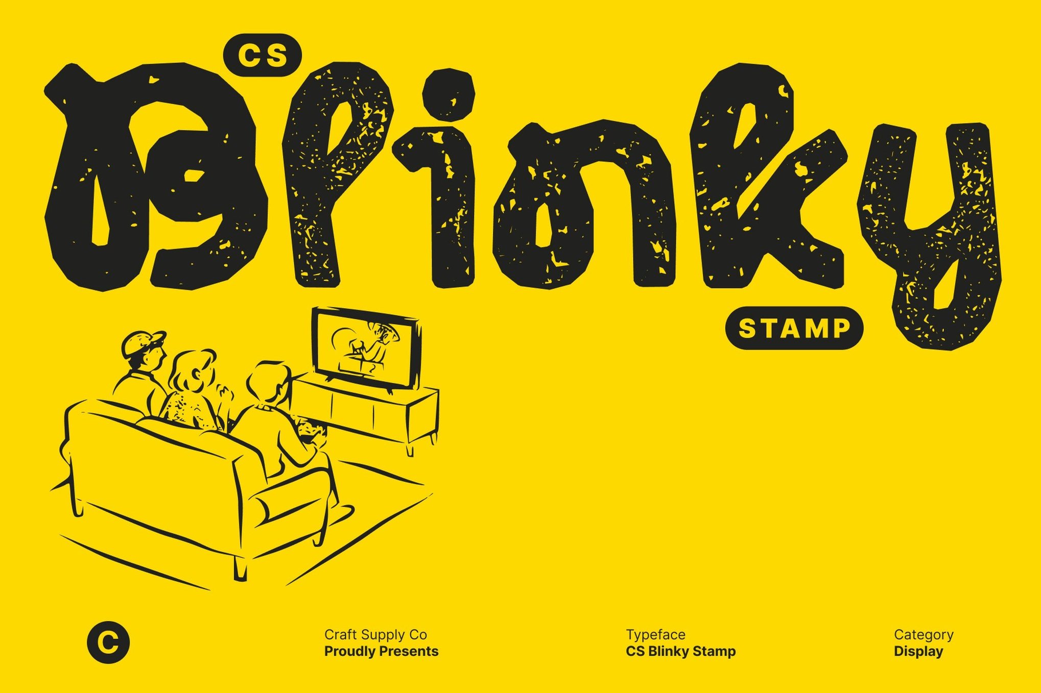 Blinky - Unique Stamp Style Font