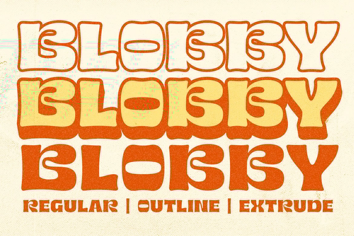 Blobby - Retro Psychedelic Font