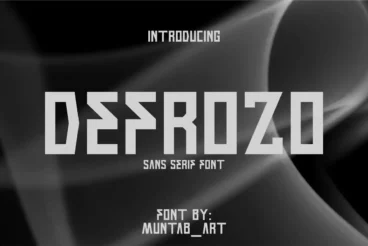 Defrozo Block Letter Font