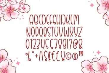 Second alternate image for Blossom Cute Handwriting Font