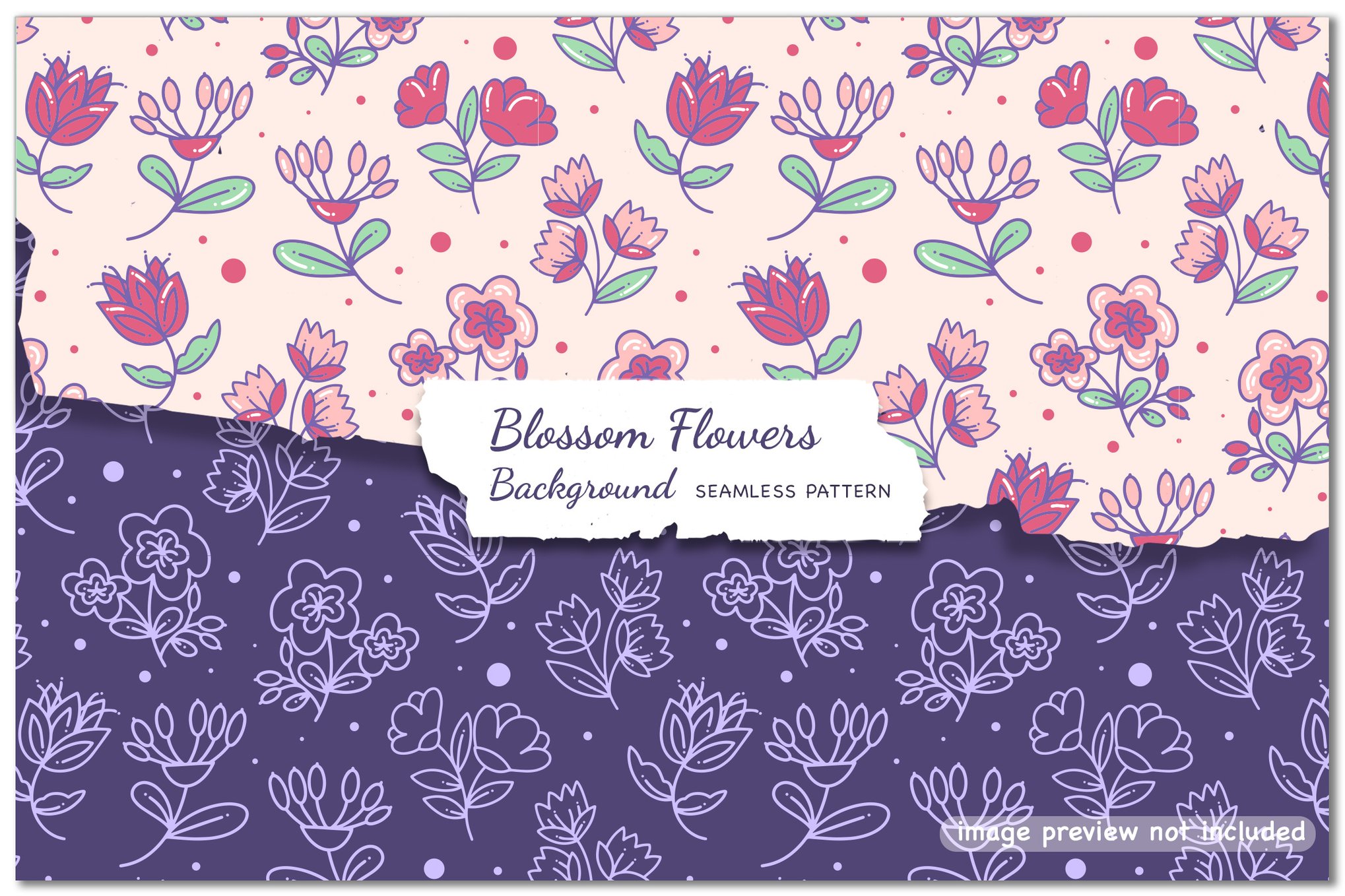 Blossom Flowers Vector Backgrounds