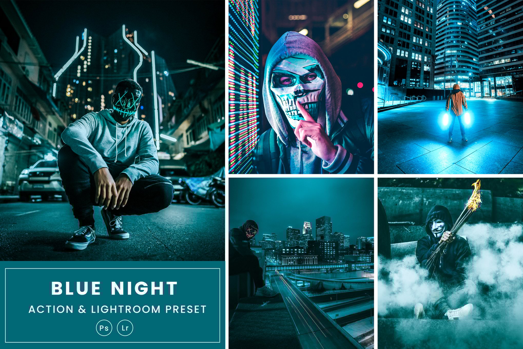 Blue Night - Lightroom Presets & PS Action