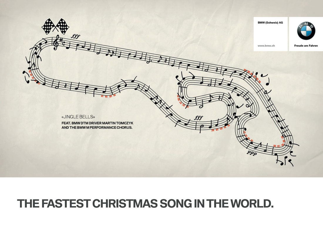 bmw-jingle 25 Clever and Funny Christmas Print Ads design tips 