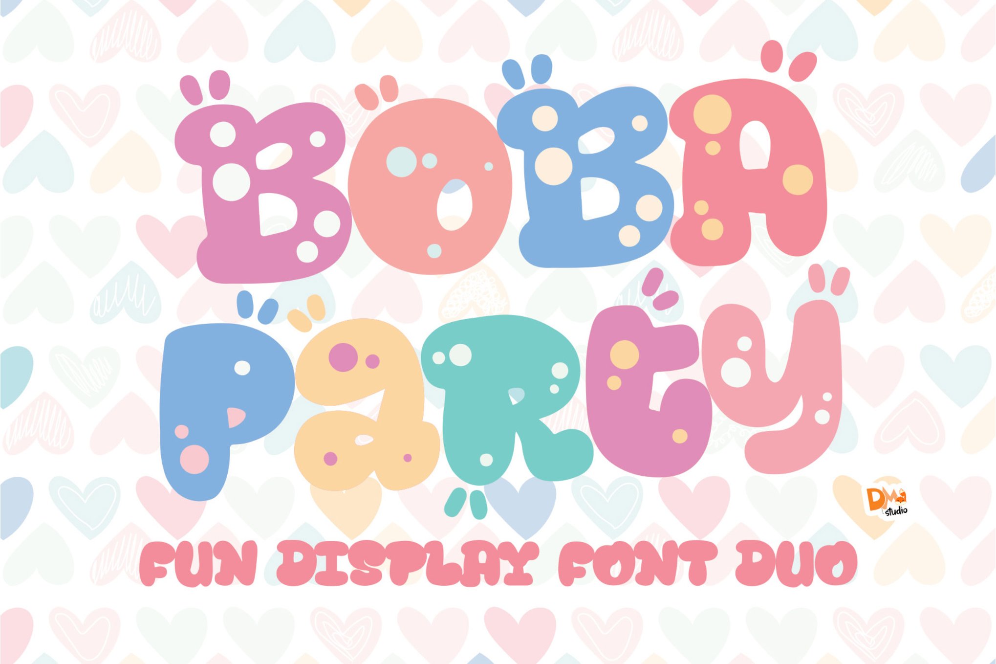 Boba Party - Happy Birthday Font