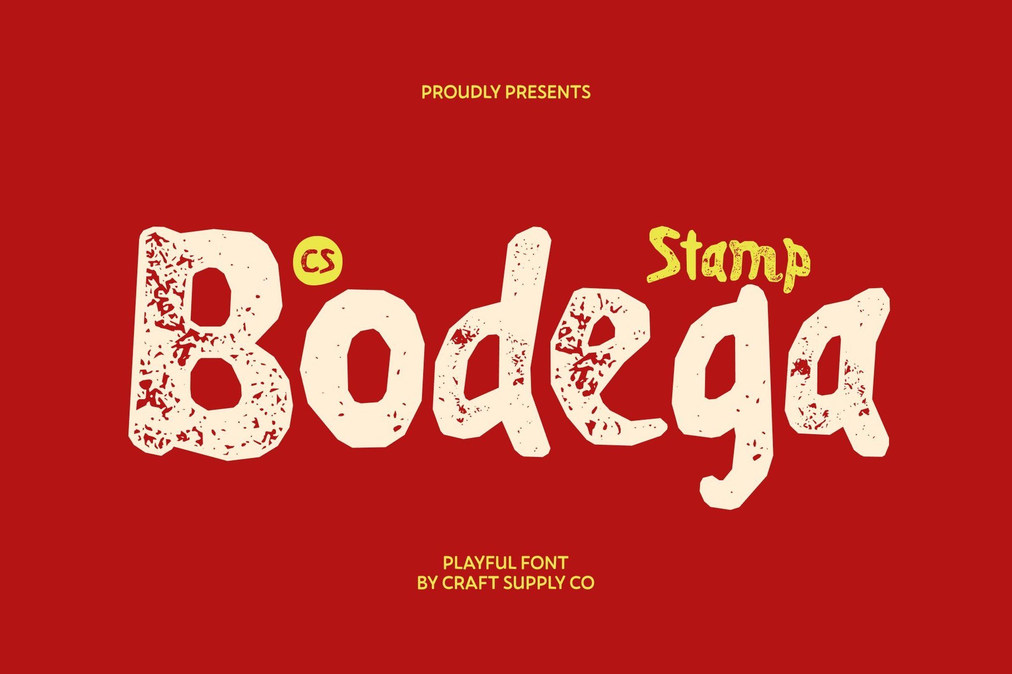 Bodega - Playful Stamp Font